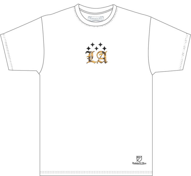 Mitchell & Ness LA Galaxy 1996 White Wordmark T-Shirt