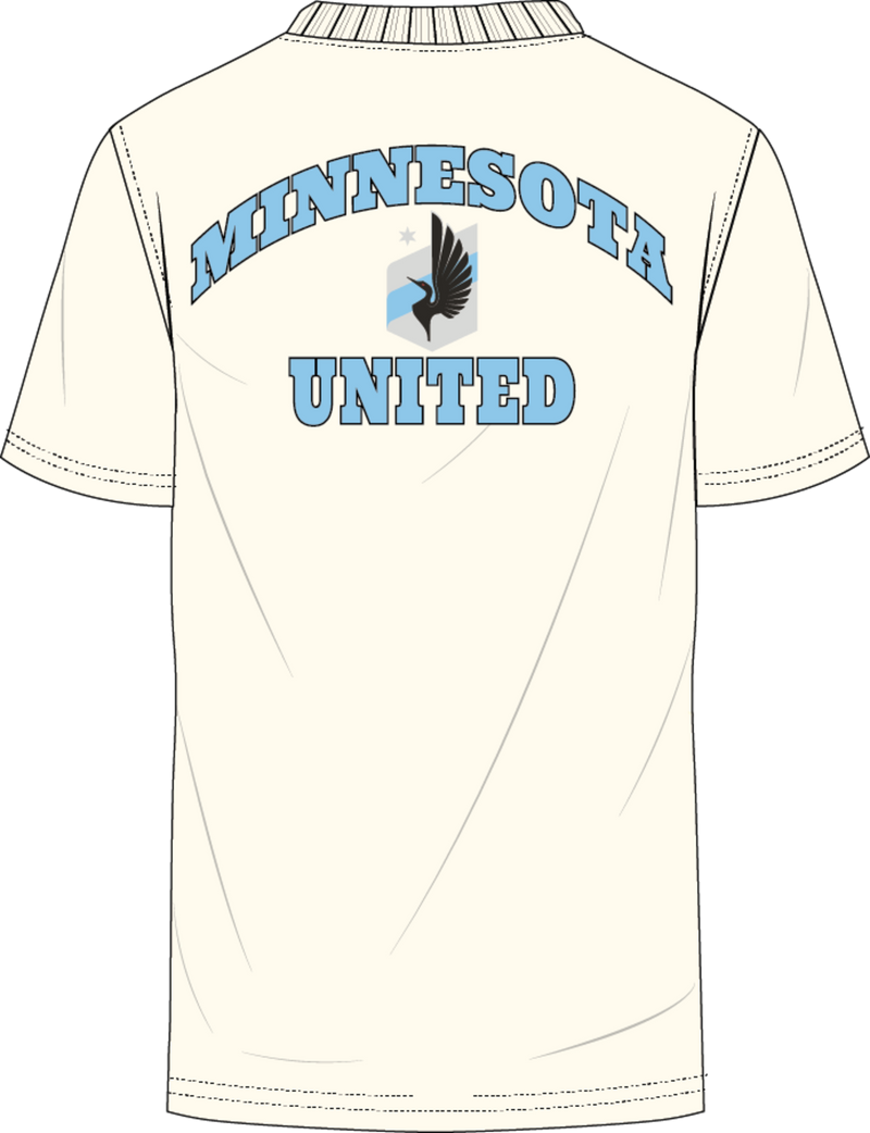Mitchell & Ness Minnesota United FC Cream Double Hit T-Shirt Mn