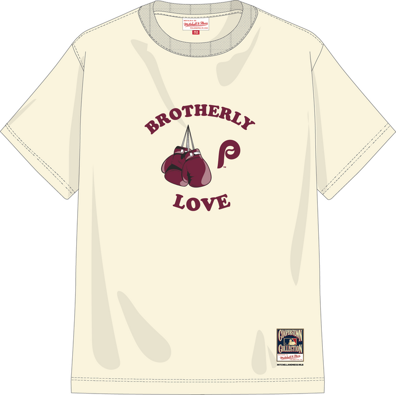 Mitchell & Ness Philadelphia Phillies Cream Small Logo Graphic T-Shirt