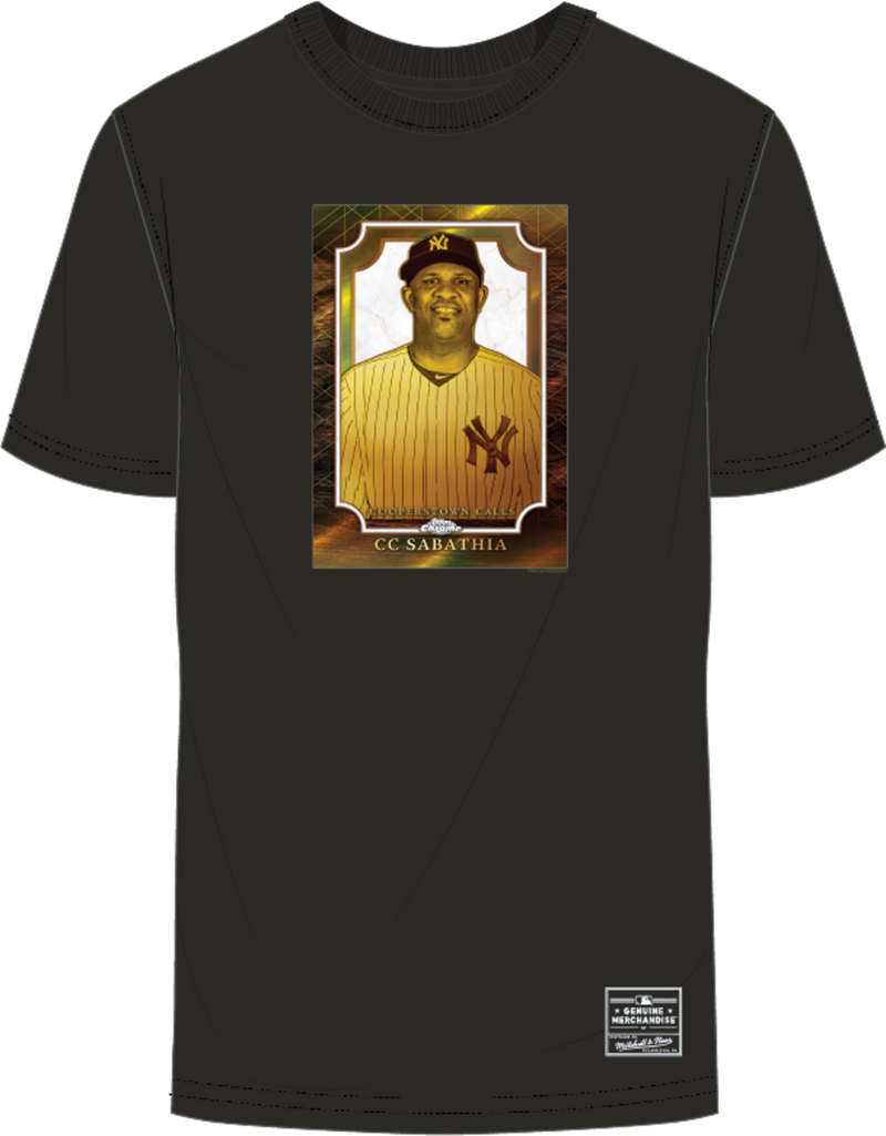Mitchell & Ness Cc Sabathia New York Yankees Black Cooperstown Calls Arch T-Shirt