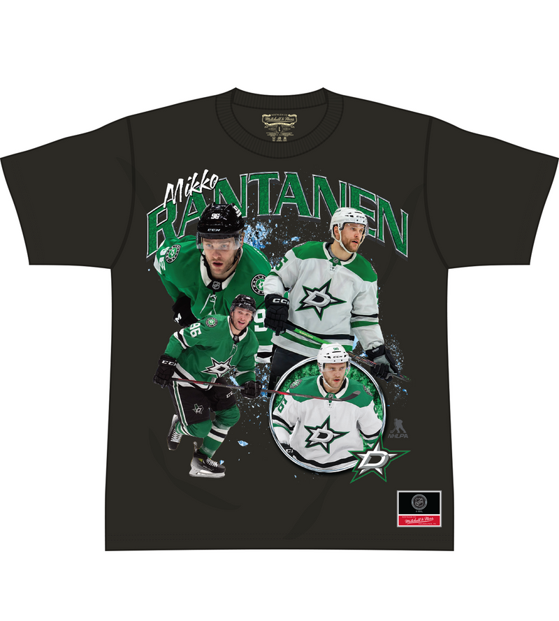 Mitchell & Ness Mikko Rantanen Dallas Stars Black Player Collage Classic T-Shirt