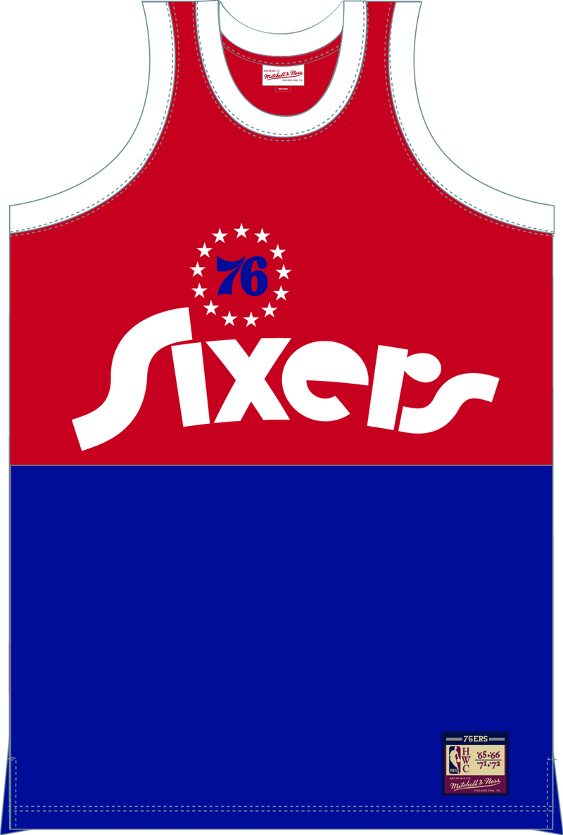 Mitchell & Ness Philadelphia 76ers 1965-71 Scarlet Heritage Tank