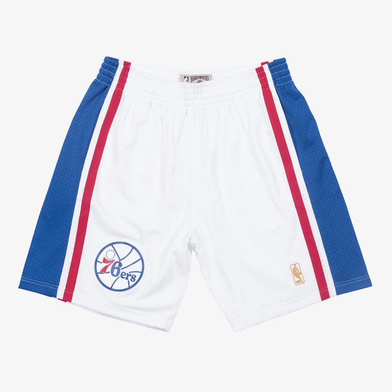 Mitchell & Ness Philadelphia 76ers 1996-97 White Home Swingman Shorts