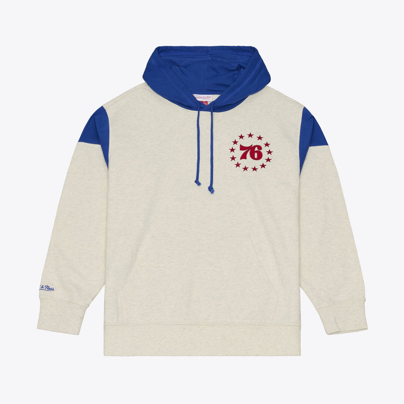 Mitchell & Ness Philadelphia 76ers Cream Retro Roots French Terry Hoodie