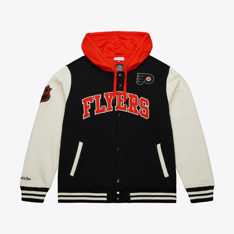 Mitchell & Ness Philadelphia Flyers Black Rinkside Fleece Full-Snap Jacket