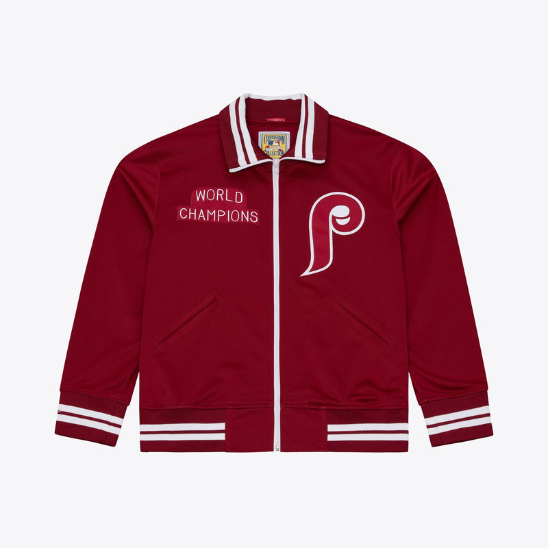 Mitchell & Ness Philadelphia Phillies 1981 Burgundy Authentic Batting Practice Full-Zip Jacket