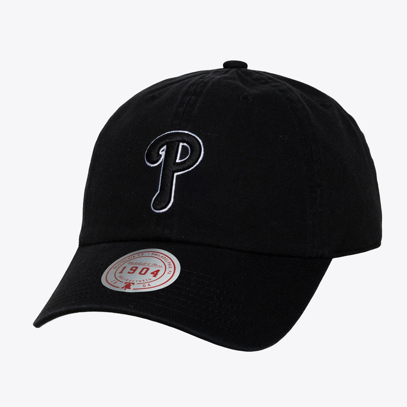 Mitchell & Ness Philadelphia Phillies Black & White 1904 Dad Adjustable Hat