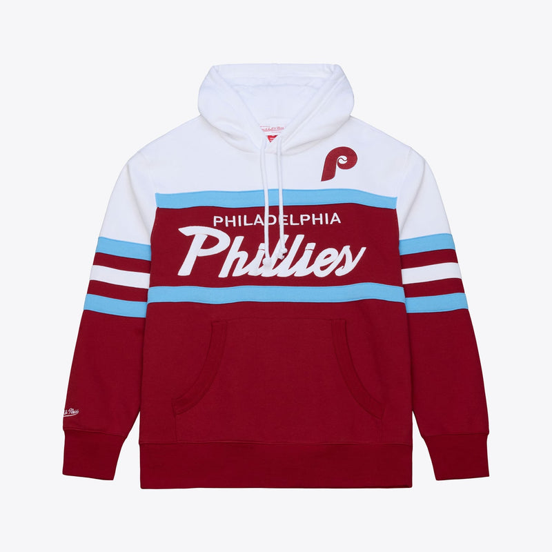 Mitchell & Ness Philadelphia Phillies Burgundy Head Coach Hoodie