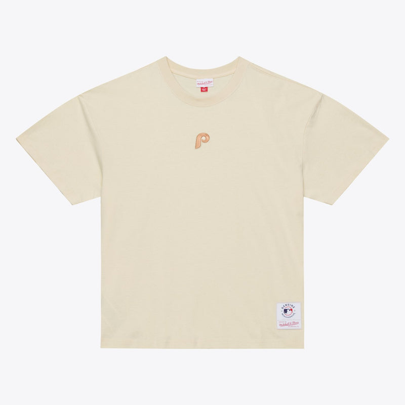Mitchell & Ness Philadelphia Phillies Cream Insignia Premium T-Shirt