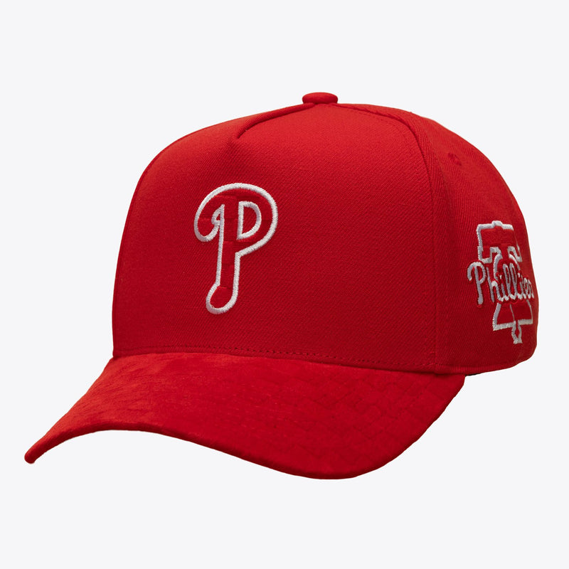 Mitchell & Ness Philadelphia Phillies Red Check It Select It Pro Pinch Strapback Hat