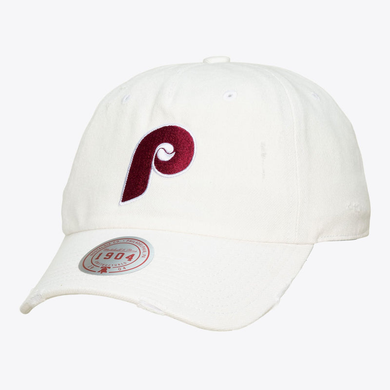 Mitchell & Ness Philadelphia Phillies White Cooperstown 1904 Adjustable Dad Hat