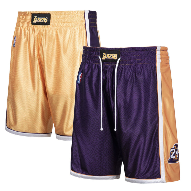 Kobe Bryant Los Angeles Lakers Mitchell & Ness Authentic Reversible Shorts - Gold/Purple