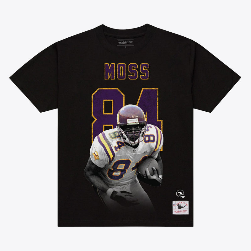 Mitchell & Ness Randy Moss Minnesota Vikings Black Center of Attention T-Shirt