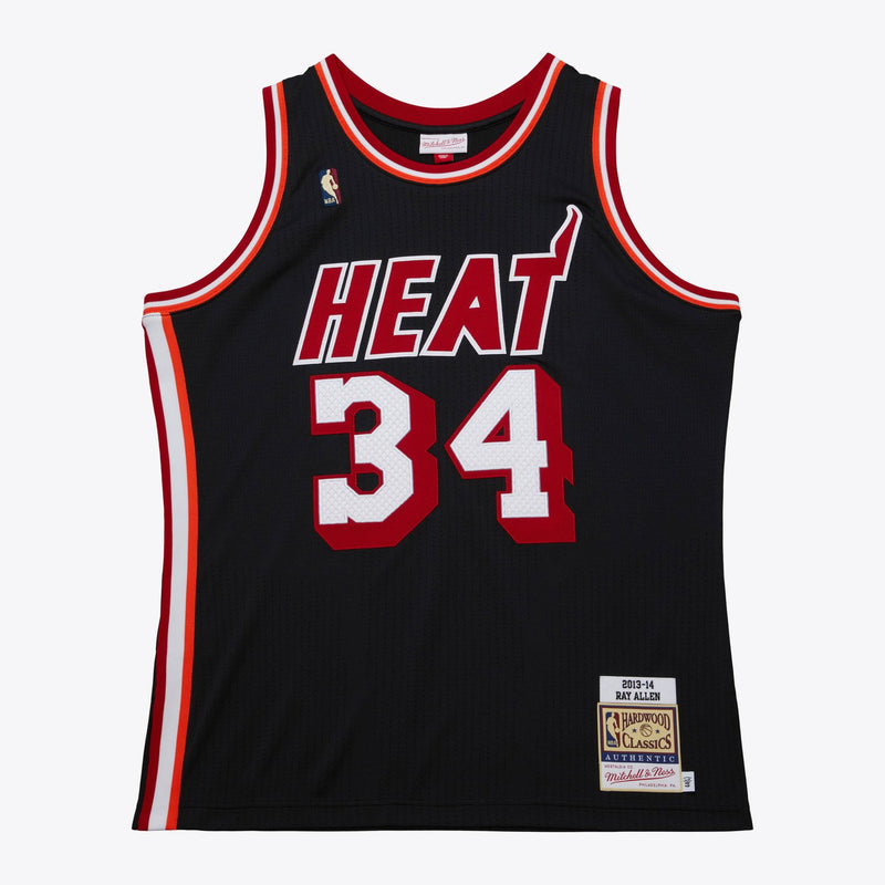 Mitchell & Ness Ray Allen Miami Heat 2013-14 Black Authentic Jersey