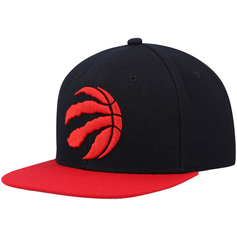 Toronto Raptors Mitchell & Ness Team Two-Tone 2.0 Snapback Hat - Black/Red