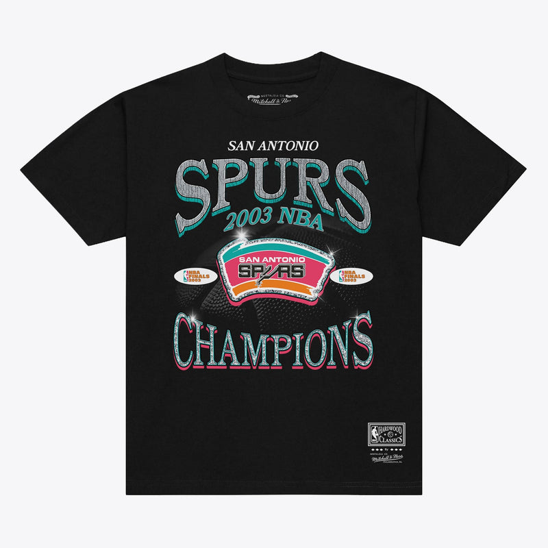 Mitchell & Ness San Antonio Spurs Black 2003 NBA Finals Champions Era T-Shirt