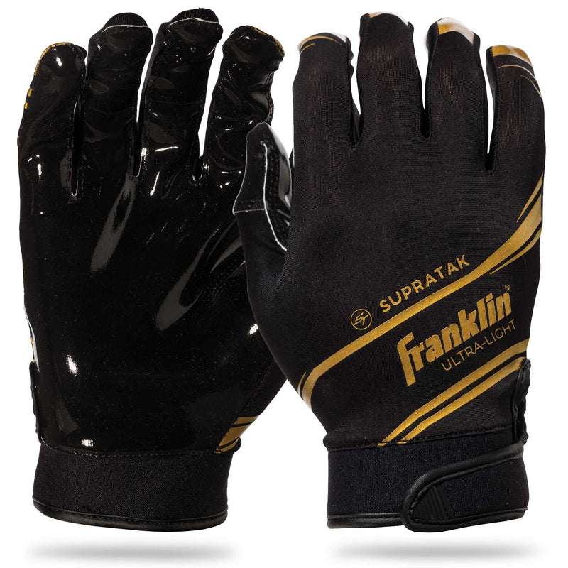 Franklin Sports Supratak Football Receiver Gloves - Youth and Adult Sizes