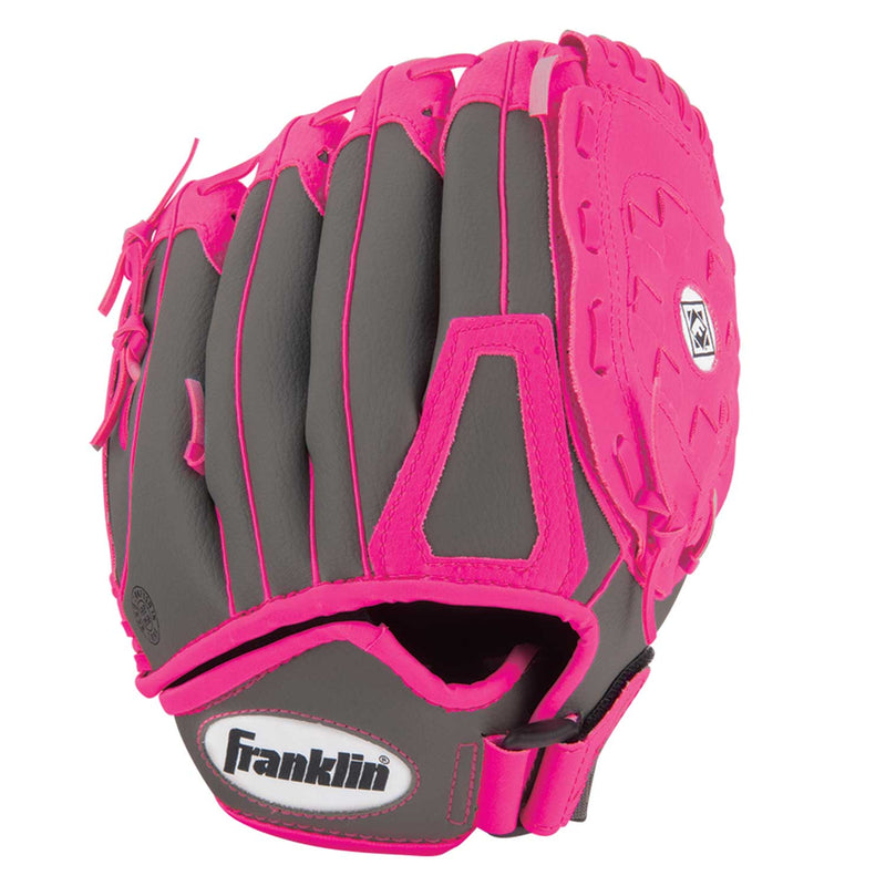 Franklin Sports RTP Teeball Fielding Glove - Graphite/Pink - Right Hand Throw