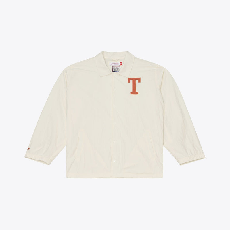 Mitchell & Ness Texas Longhorns Cream Retro Roots Coaches Full-Snap Jacket