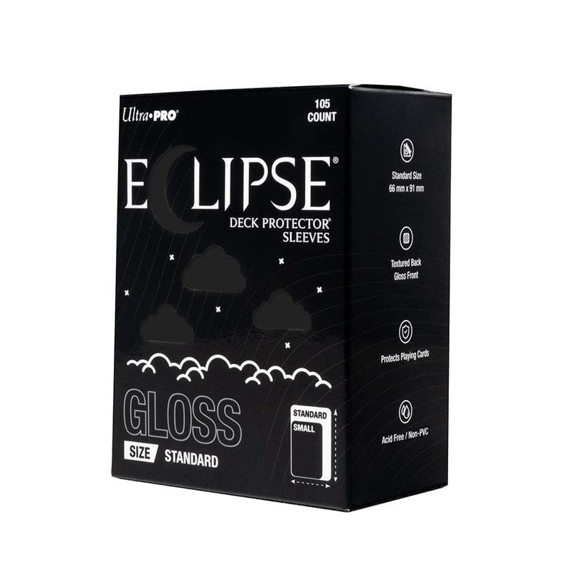 Ultra Pro Eclipse Gloss Standard Deck Protectors - Jet Black (105 Count)