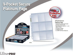 Ultra Pro 9-Pocket Secure Platinum Pages (100 Count) - Standard Size