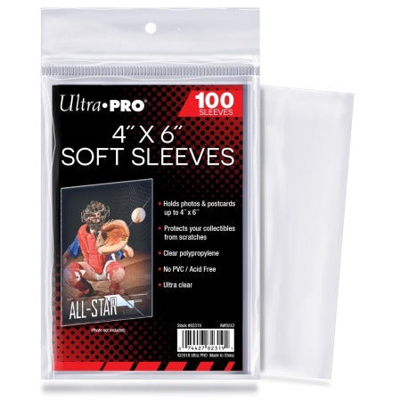 Ultra Pro 4x6 Soft Sleeves (100 Count) - Photo & Postcard Protection