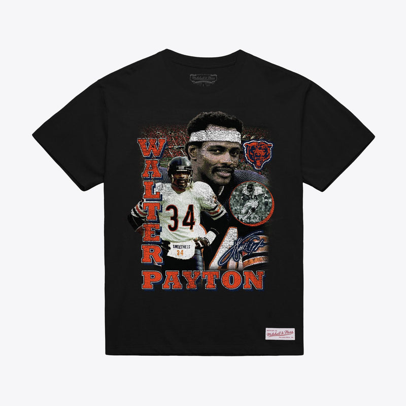 Mitchell & Ness Walter Payton Chicago Bears Black Legend Collage T-Shirt