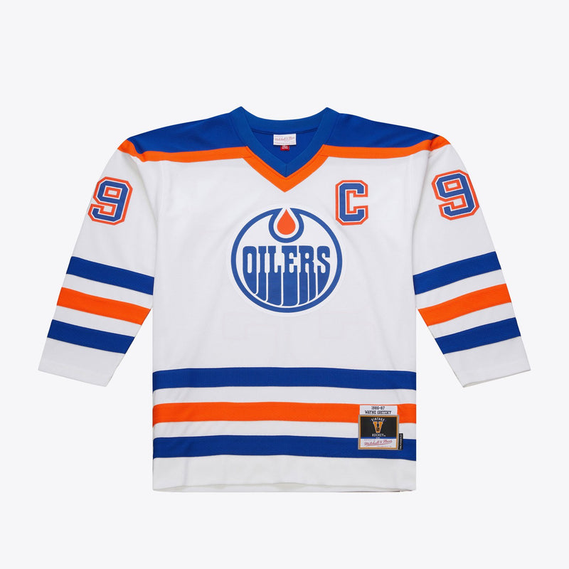 Mitchell & Ness Wayne Gretzky Edmonton Oilers White 1986-87 Power Play Player Jersey