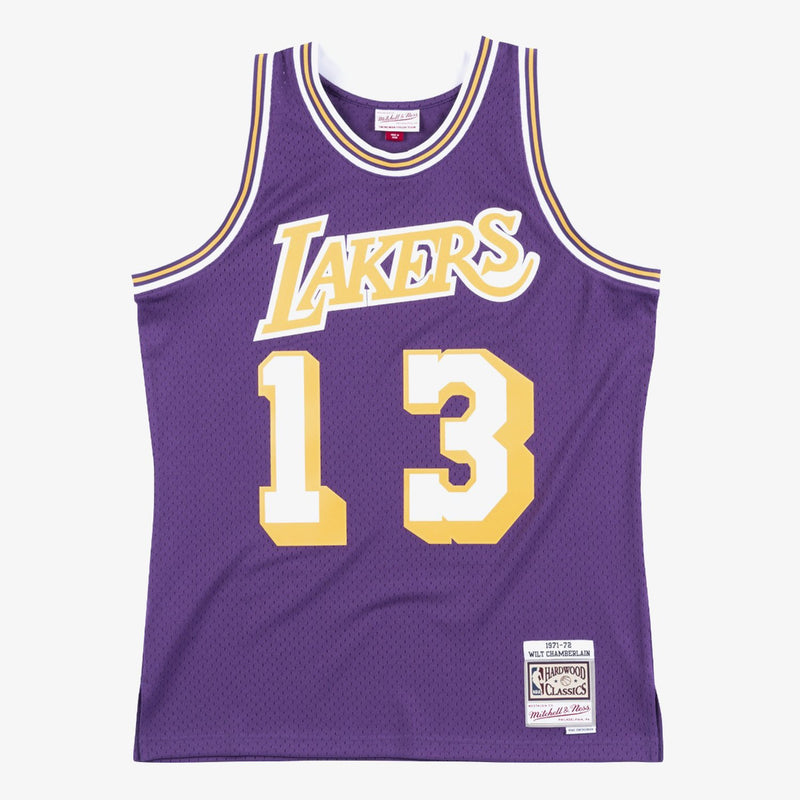 Mitchell & Ness Wilt Chamberlain Los Angeles Lakers 1971-72 Purple Swingman Player Jersey