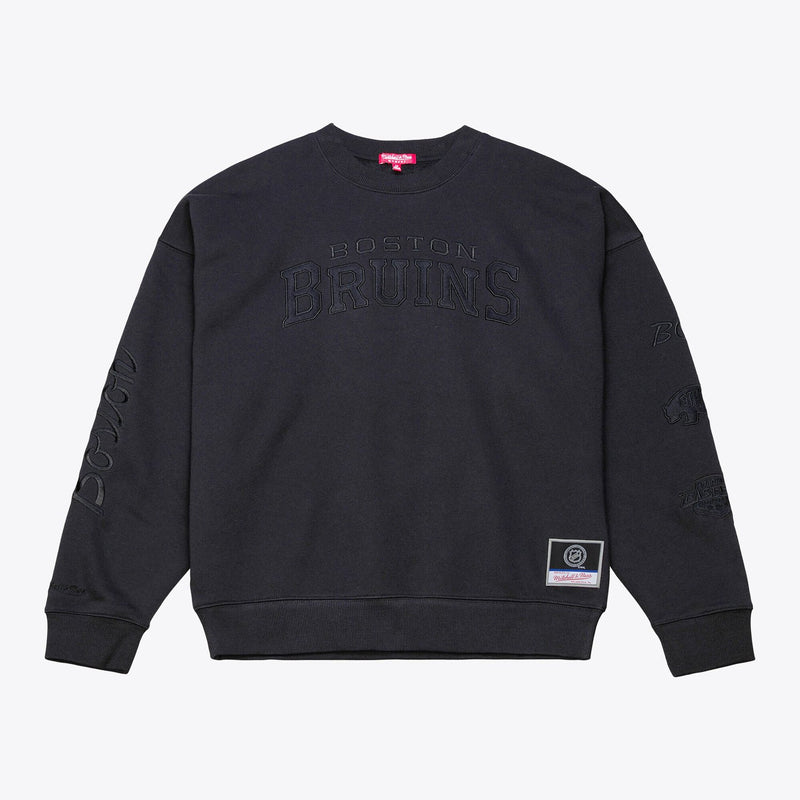 Mitchell & Ness Women's Boston Bruins Black Phantom Fleece Sweatshirt