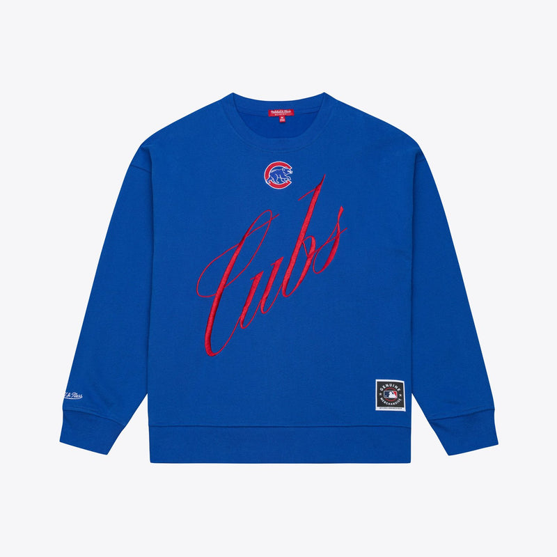 Mitchell & Ness Women's Chicago Cubs Royal Script Lightweight Pullover Sweatshirt