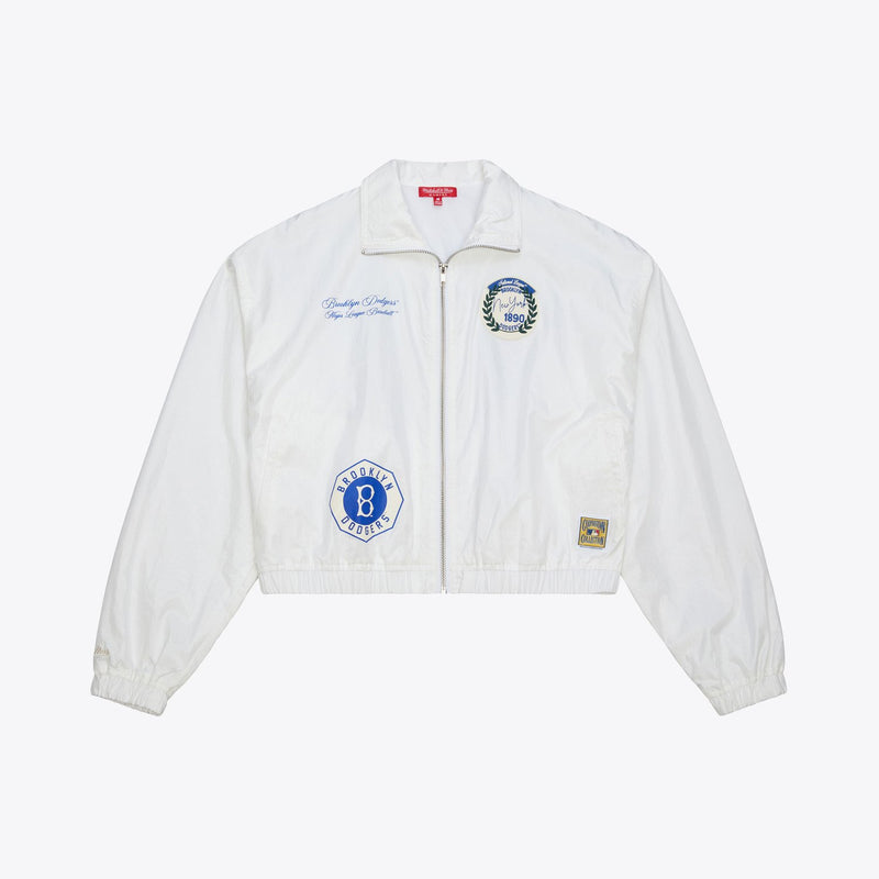 Mitchell & Ness Women's Los Angeles Dodgers White Brooklyn Dodgers Nylon Full-Zip Jacket