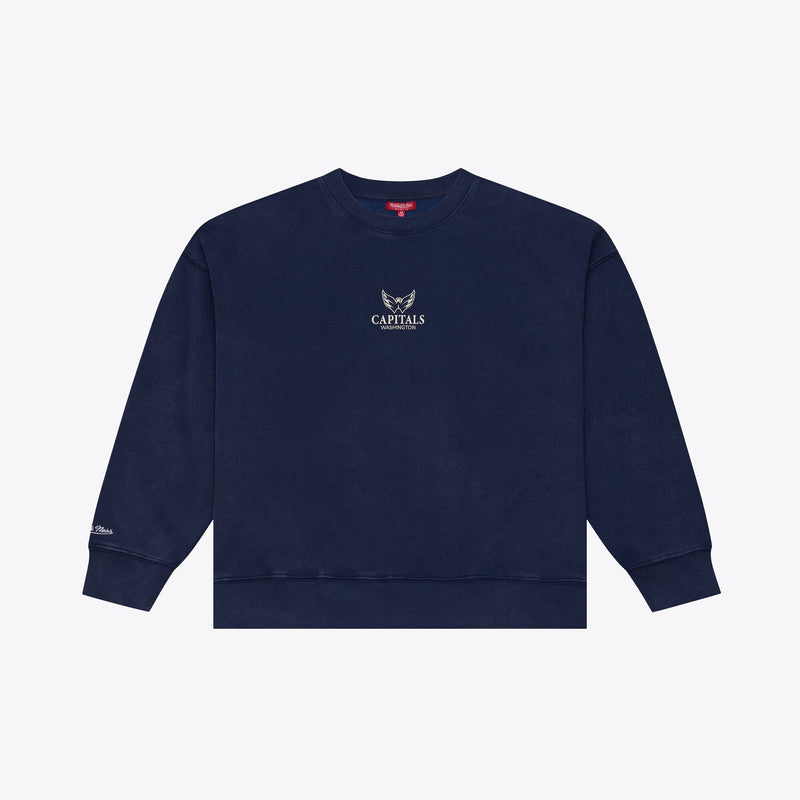 Washington Capitals Mitchell & Ness Women's Core Essentials Sweatshirt - Navy