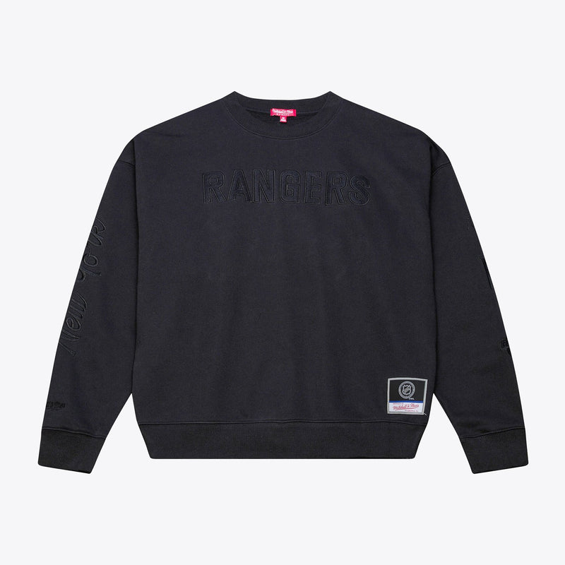 Mitchell & Ness Women's New York Rangers Black Phantom Fleece Sweatshirt