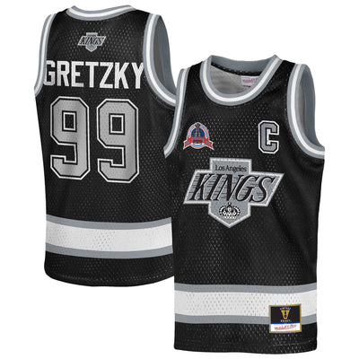 Wayne Gretzky Los Angeles Kings Mitchell & Ness Youth Maxxed Out Fashion Basketball Jersey - Black