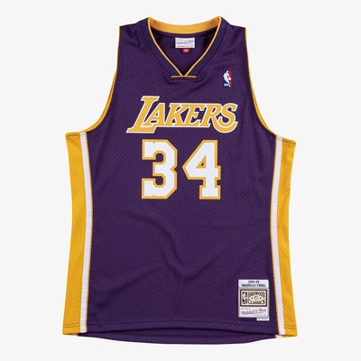 Mitchell & Ness Shaquille O'Neal Purple Los Angeles Lakers 1999/00 Hardwood Classics Swingman Player Jersey