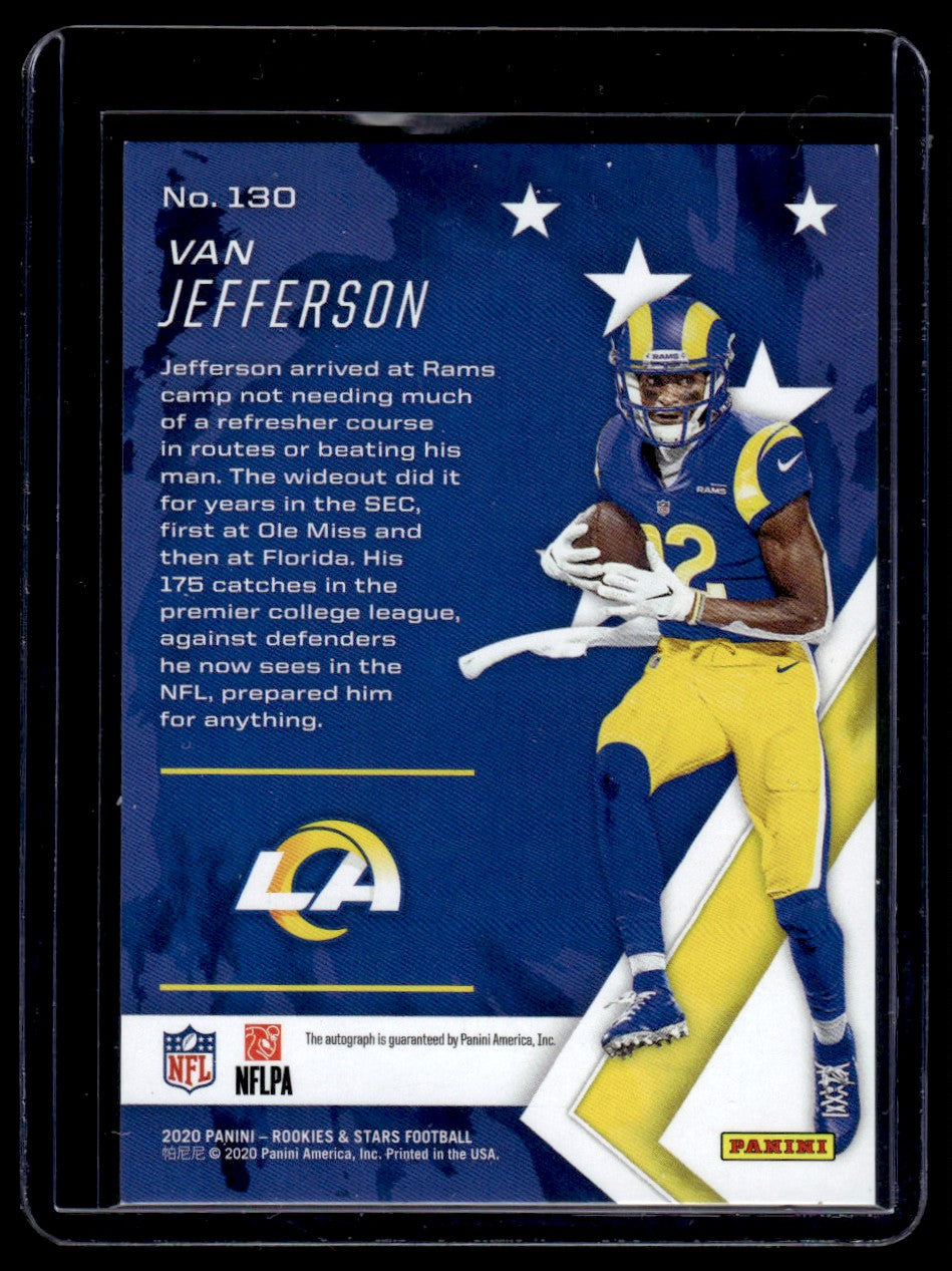 2020 Panini Rookies & Stars Longevity Van Jefferson #130 RC Auto