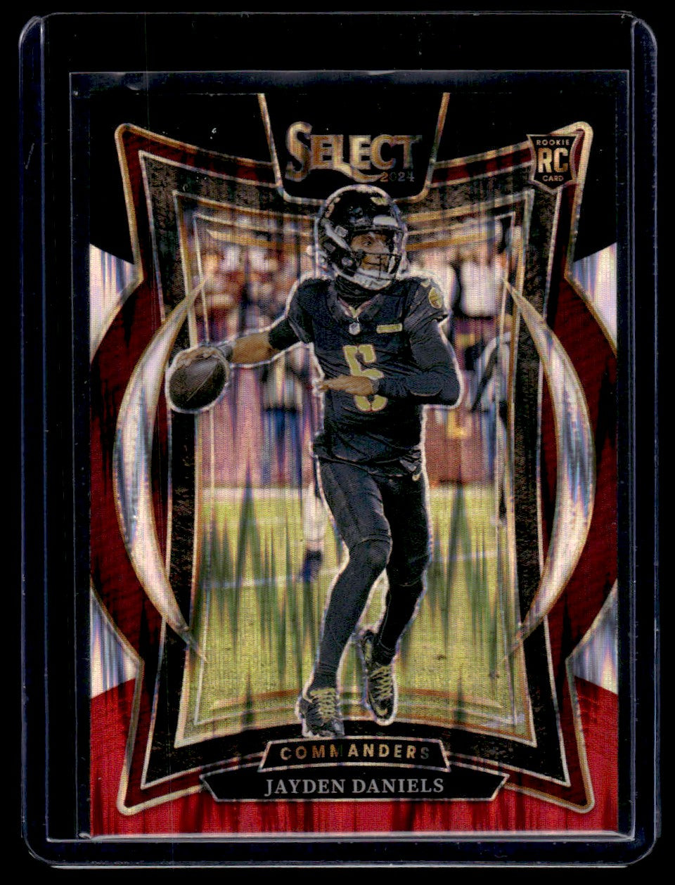 2024 Panini Select Jayden Daniels Concourse #26 Black & Red Shock Prizm