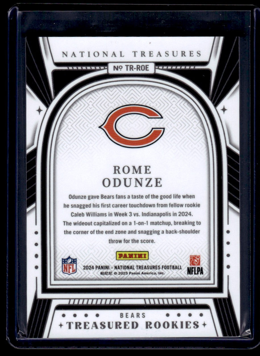 2024 Panini National Treasures Rome Odunze Treasured Rookies /25