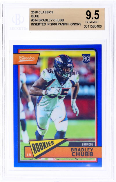 2018 Classics Bradley Chubb #314 Blue Prizm BGS 9.5