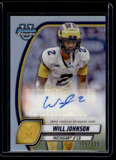 2024 Bowman Chrome Will Johnson #PA-WJO Prospect Auto /299