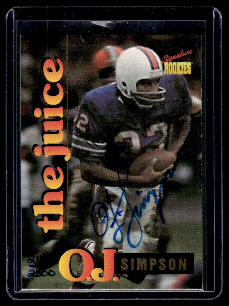 1995 Signature Rookies The Juice O.J. Simpson #J-3 Auto