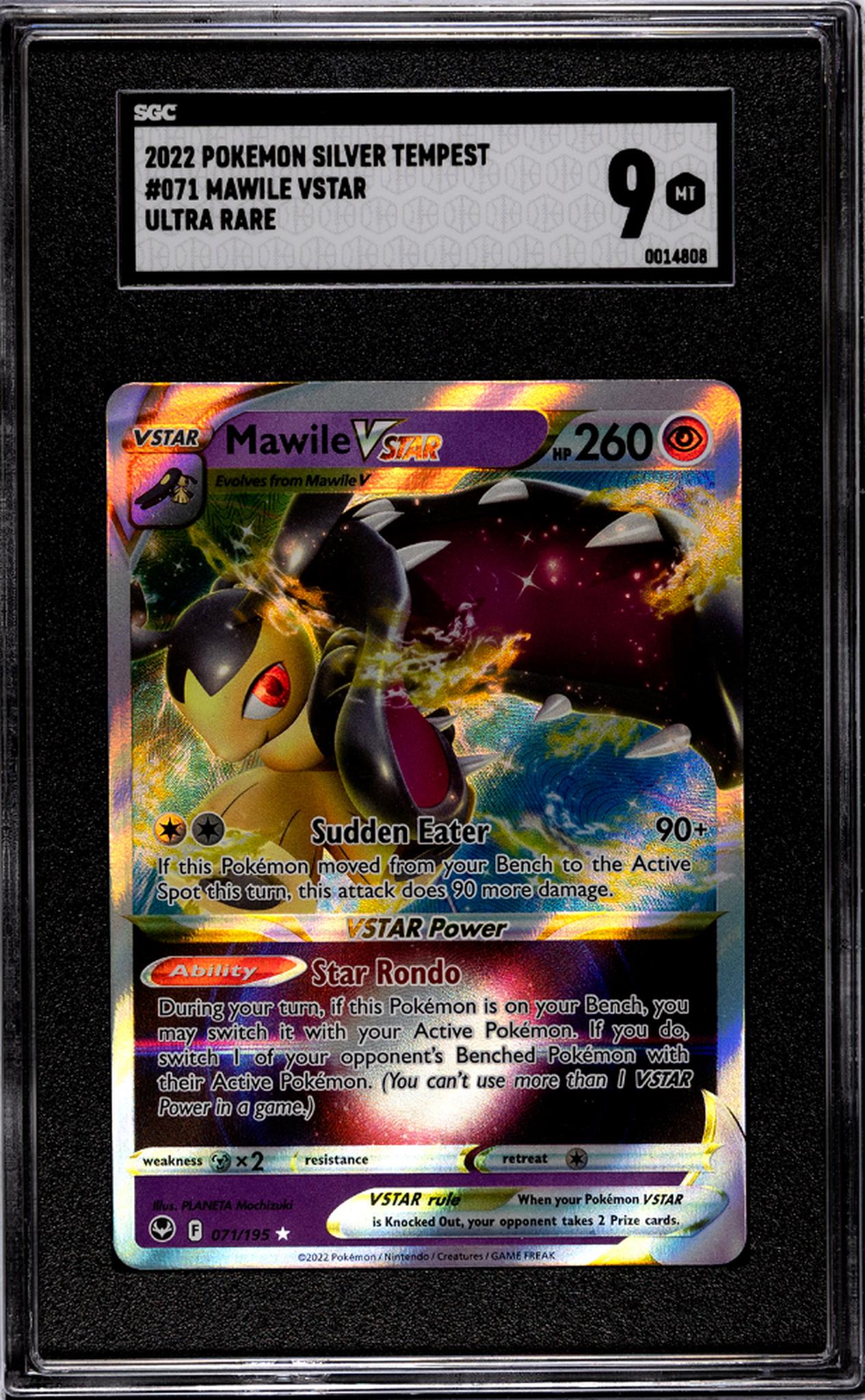 2022 Pokémon Silver Tempest Mawile VSTAR Ultra Rare #71 SGC 9