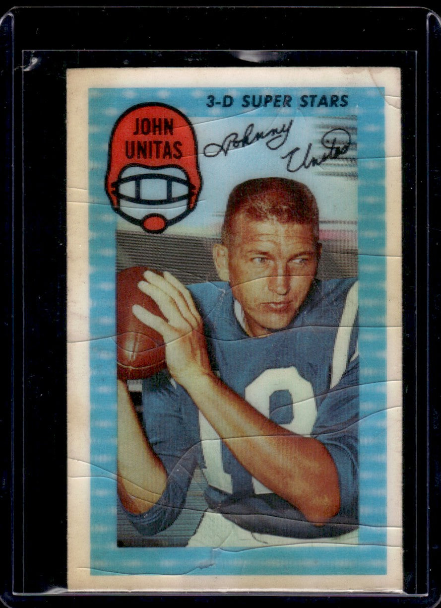 1971 Xograph 3-D Super Stars John Unitas #28