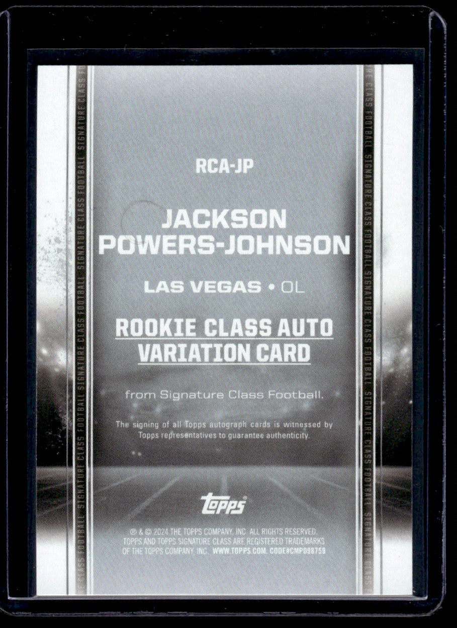 2024 Topps Signature Draft Class Jackson Powers-Johnson Auto Variation /10