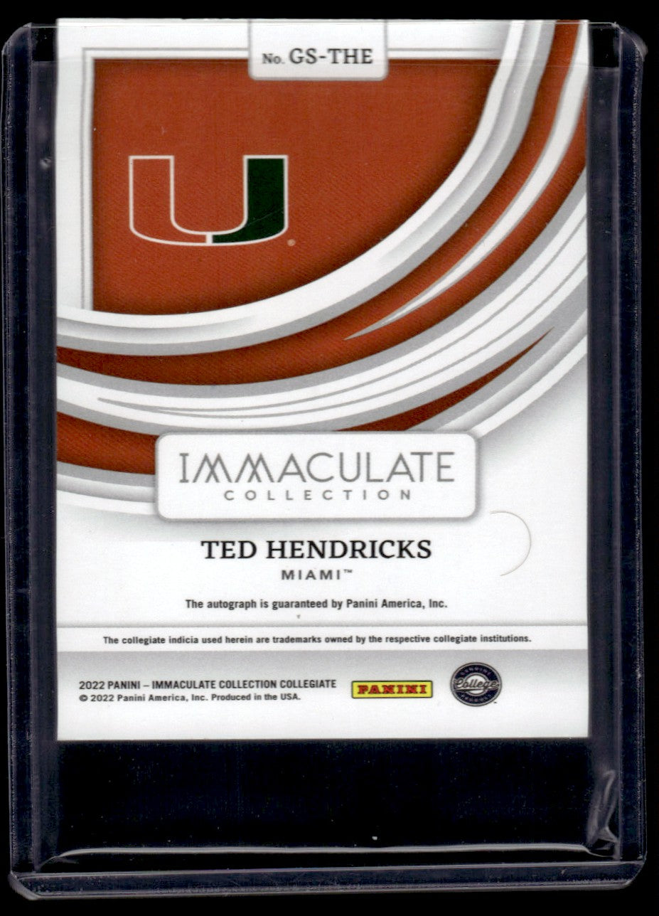 2022 Panini Immaculate Collegiate - All-Time Greats Signatures Ted Hendricks /49