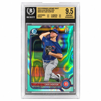 2022 Bowman Draft Cade Horton Aqua Lava Refractor /199 1st Prospect BGS 9.5
