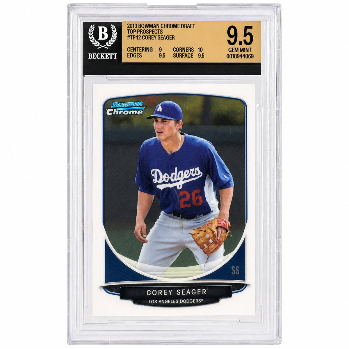 2013 Bowman Draft Picks and Prospects Chrome Top Prospects Corey Seager #TP42 BGS 9.5