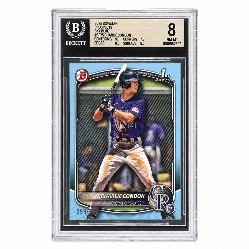 2025 Bowman Prospects Charlie Condon #BP-75 1st Bowman Beckett 8
