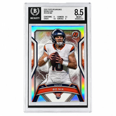 2024 Topps Resurgence Bo Nix #125 Refractor RC Broncos BGS 8.5